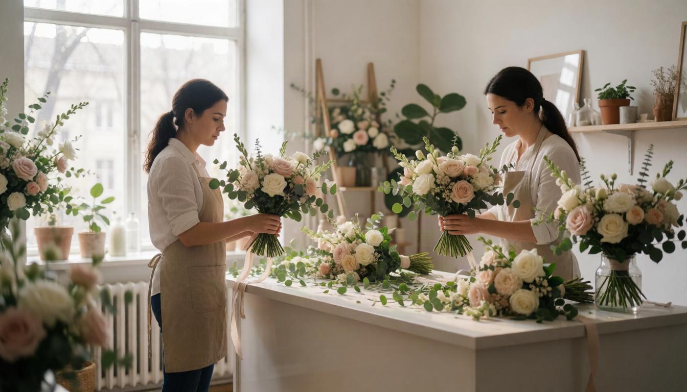 Wedding Flowers with a Coordinated Finish